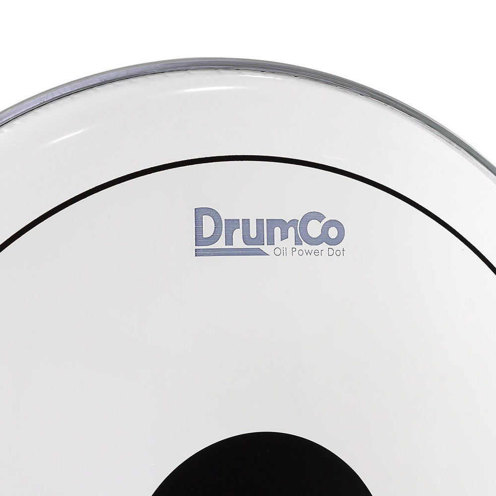 DrumCo DR-20DPOBPD 20" Double Ply Oil W-Black Power Dot on Top Bass DrumHead-accessories-Drumco-Hermes Music